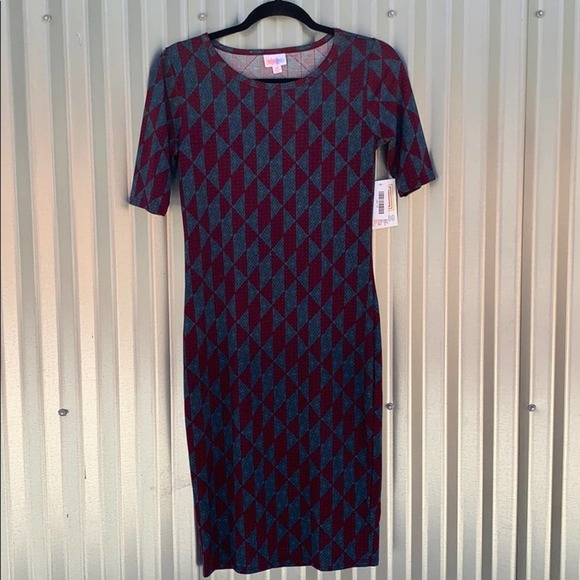 NWT Lularoe Julia Print Dress XS - Picture 1 of 7